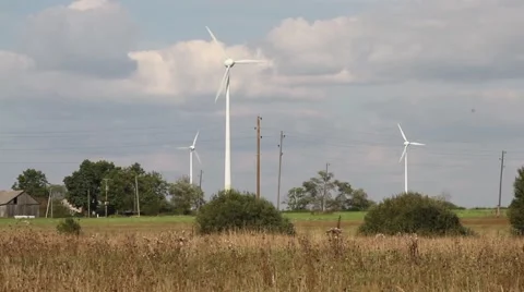Clean and Renewable Energy, Wind Power, Turbine, Windmill, Energy Production Stock Footage 47152155