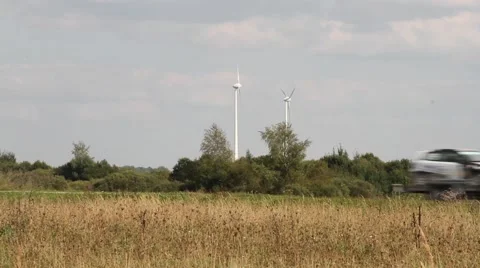 Clean and Renewable Energy, Wind Power, Turbine, Windmill, Energy Production Stock Footage 47155499