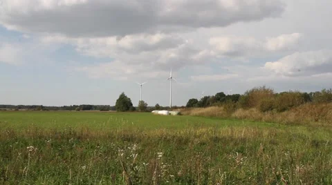 Clean and Renewable Energy, Wind Power, Turbine, Windmill, Energy Production Stock Footage 47157184