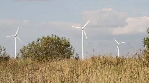 Clean and Renewable Energy, Wind Power, Turbine, Windmill, Energy Production Stock Footage 47157536