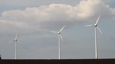 Clean and Renewable Energy, Wind Power, Turbine, Windmill, Energy Production Stock Footage 47184486