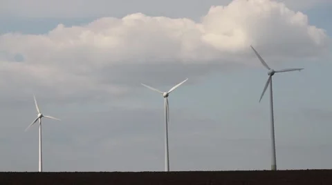 Clean and Renewable Energy, Wind Power, Turbine, Windmill, Energy Production Stock Footage 47184633
