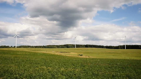 Clean And Renewable Energy, Wind Power, Turbine, Windmill, 库存影片 100087763