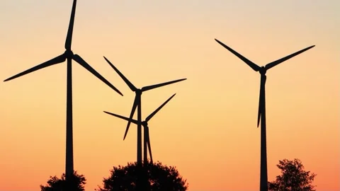 Clean And Renewable Energy, Wind Power, Turbine, Windmill Stock Footage 246298488