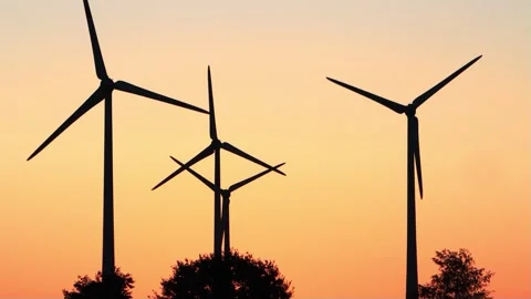 Clean And Renewable Energy, Wind Power, Turbine, Windmill Video stock 247440030