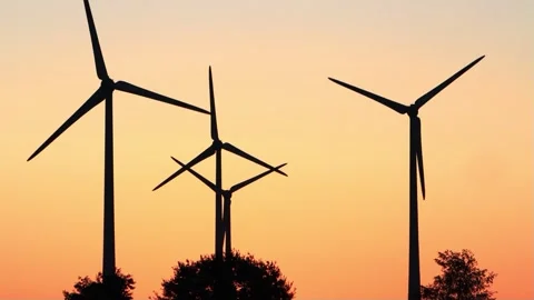 Clean And Renewable Energy, Wind Power, Turbine, Windmill Stock Footage 247466720