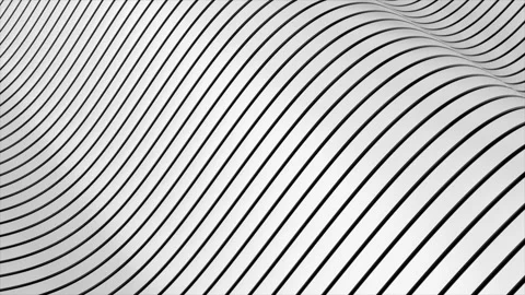 Clean and Simple Black and White Waving Lines Stock Footage 282898869
