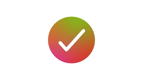 Clean and Simple Circle Fill Check Mark ... | Stock Video | Pond5