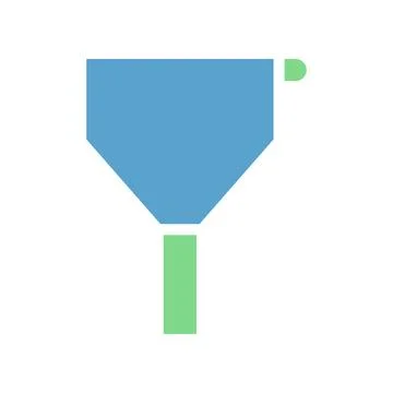 Clean and Simple Funnel Isolated Vector Graphic Illustrazione stock