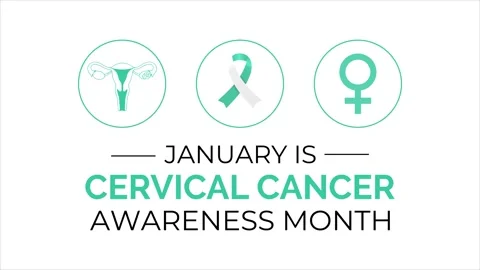 Clean and vibrant motion graphics for Cervical Cancer Awareness Month Stock Footage 321878449