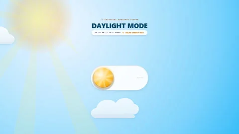 Clean animated UI toggle switch demonstrating seamless transition between d.. Stock Footage 348131626