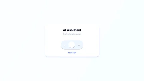 Clean animation of AI assistant toggle switch in user interface Vídeo Stock 346567885