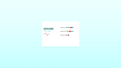 Clean animation of genome data interface in 4K Stock Footage 346713192