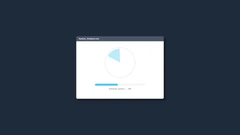 Clean animation of loading progress bar and pie chart Stock Footage 345595137
