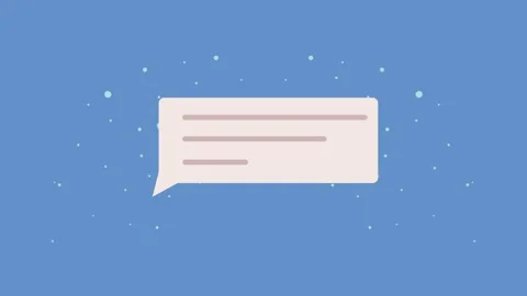 Clean animation of text message appearing and writing in a chat bubble, sur.. Stock Footage 334545331