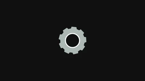Clean animation of a white circle transforming into a light gray gear on a .. 動画素材 331571784