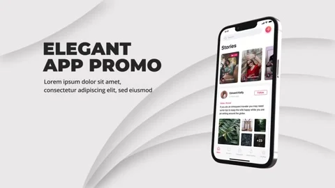 Clean App Promo 스톡 After Effects