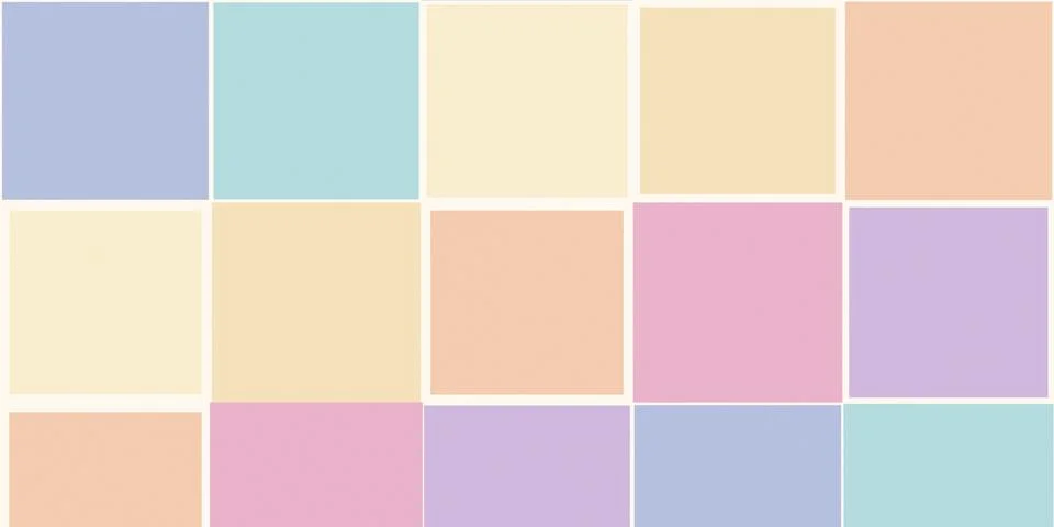 A clean arrangement of soft colored rectangles creates a playful modern gri.. Illustration