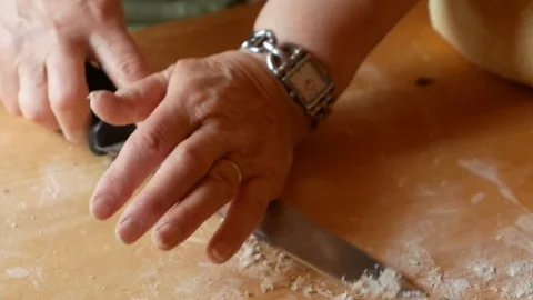 Clean a baker's work table Stock Footage 84195131