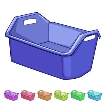 Clean basin plastic cartoon vector graphic Stock Illustration