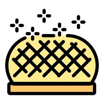 Clean bbq net icon vector flat Ilustración de archivo