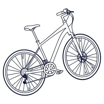 Clean Bicycle Outline Icon for Active Lifestyle Stock Illustration