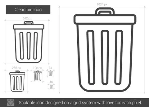 Clean bin line icon. Stock Illustration