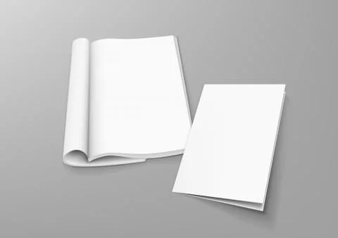 Clean Blank Catalog Or Magazines, Book Mock Up Ilustração Stock