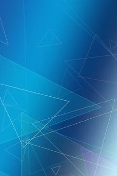 A clean blue abstract backdrop with thin geometric triangle lines and inter.. Stock Illustration