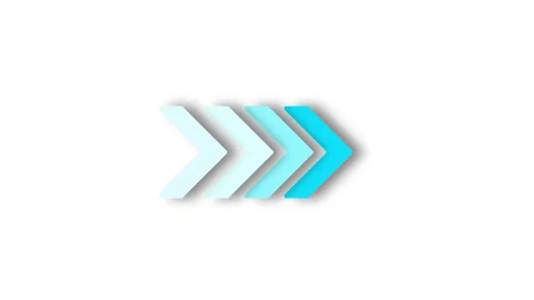 Clean Blue Chevron Arrow Moving Right 4K Seamless Loop Video stock 333746545