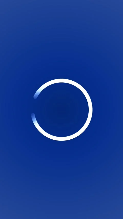 Clean blue progress ring background circular motion modern interface loading scr Stock Footage 340413981