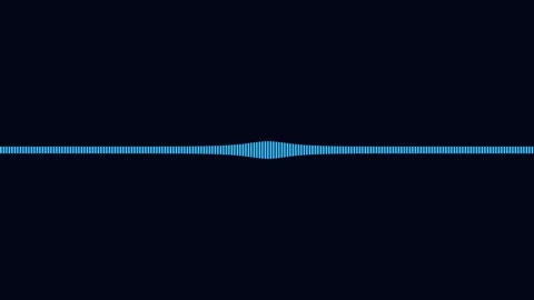 Clean blue sine wave graphic equalizer audio frequency visualization backgrou Stock Footage 342523738