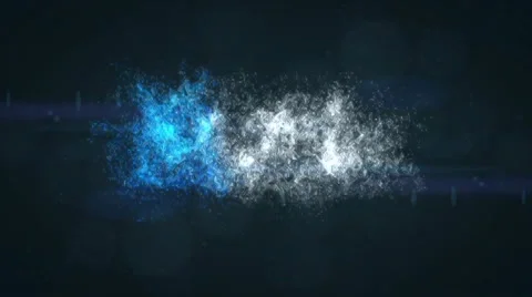 Clean Blue Stardust Glow Particles and Flares Space Logo Reveal Animation Stock After Effects