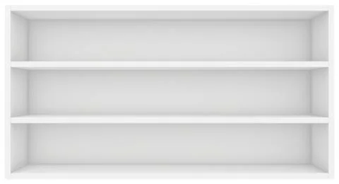 Clean bookshelf. 3d render on white background Stock-Illustration