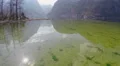 Clean bottom of lake with clear fresh water, mountain reflection, natural beauty 4k or 4k+ Resolution