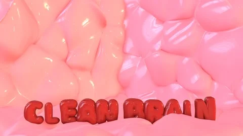 Clean brain illustration with 3D text Stock Footage 255659633