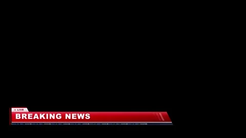 Clean breaking news lower third with red and blue accents on black 動画素材 335826354