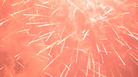Clean Bright Fireworks in the Night Stock Footage 44545728