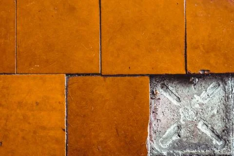 Clean broken tile wall texture background. Stock Photos