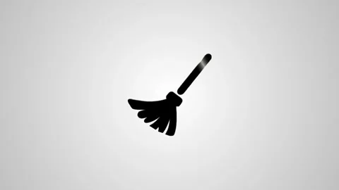 Clean broom sweeping animation with dynamic motion and fluid graphic transi.. Vidéo 346496434