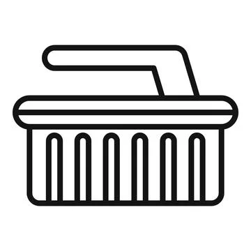 Clean brush pool icon outline vector. Pump maintenance Stock Illustration
