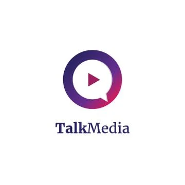 Clean Bubble Play Multimedia Video Internet Logo Stock Illustration