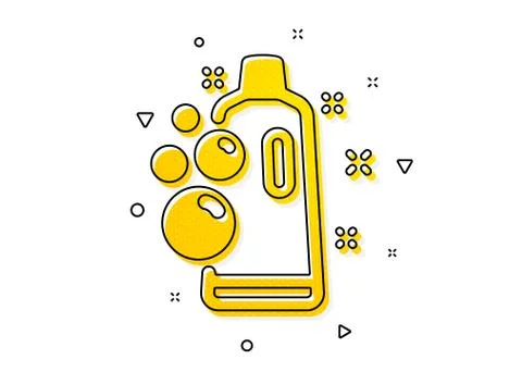 Clean bubbles icon. Laundry shampoo sign. Clothing cleaner. Vector イラスト素材