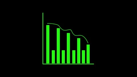 Clean Business Report Graph Chart Animation for Presentation Videos Stock Footage 315763616