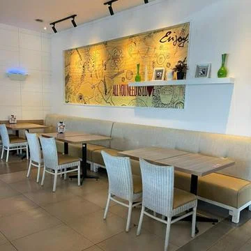 Clean cafe room Foto stock