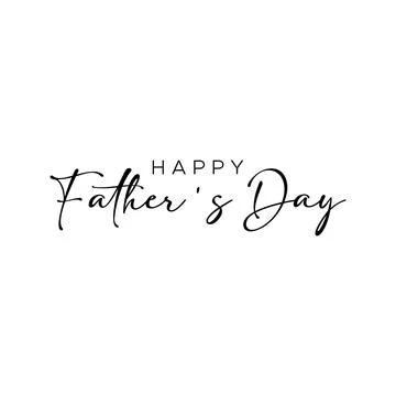 Clean Calligraphy Father's Day Typography Stock Illustration