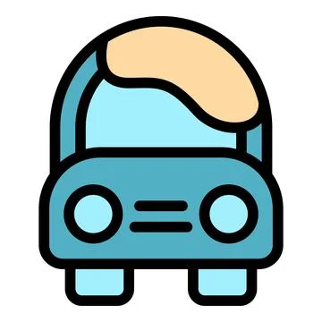 Clean car painter icon vector flat Stock Illustration