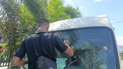 Clean car windows Stock Footage 277981247