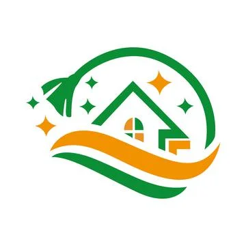 Clean carpet logo vector. Interiors cleaning service business logo template desi Stock Illustration