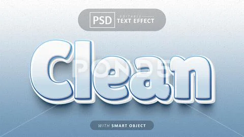 Clean cartoon text effect editable PSD Template